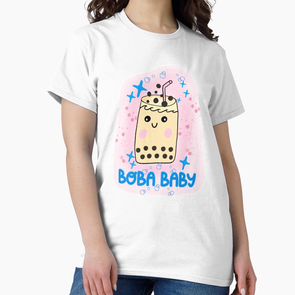 Boba Baby Cute Kawaii Bubble Tea Time by Renata Illustrata T-Shirts, Hoodie, Sweatshirt | BlankRebels.com (Image 2)