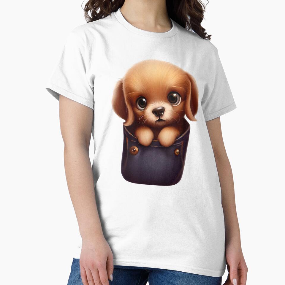 Dog in pocket funny puppy for dog lovers V3 by HipsterAnimals