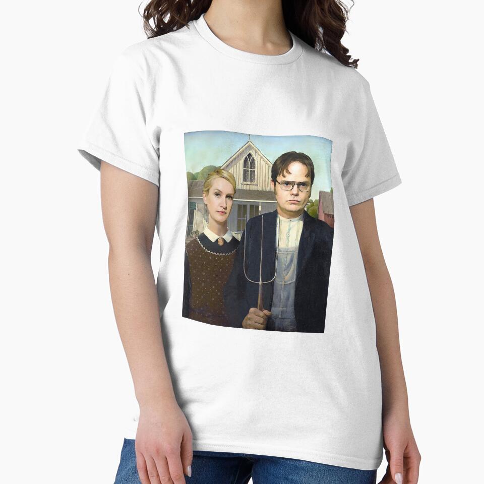 Dwight and Angela American Gothic by DavidLoblaw T-Shirts, Hoodie, Sweatshirt | BlankRebels.com (Image 2)