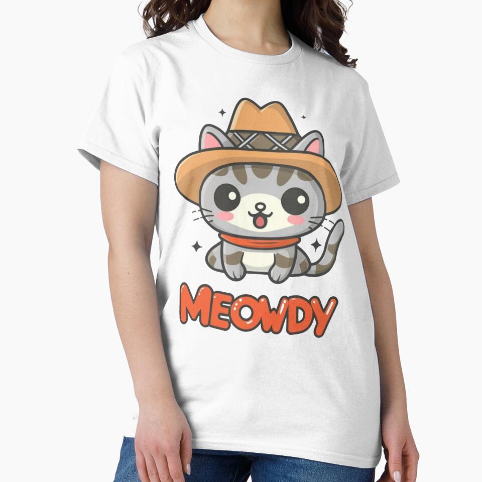 Meowdy Cat, Western Cat, Cowboy Cat by Krieghorn T-Shirts, Hoodie, Sweatshirt | BlankRebels.com (Image 2)