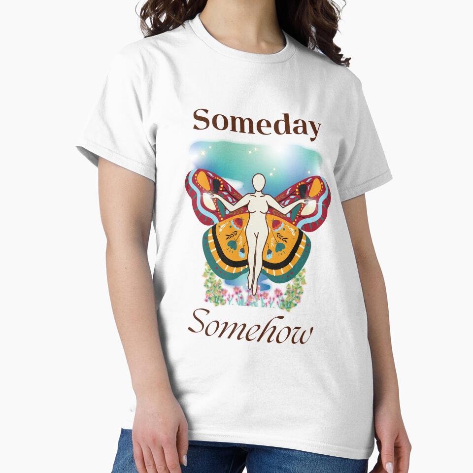 Someday, somehow- Sienna Y2K blue butterfly aesthetic by studioarchive T-Shirts, Hoodie, Sweatshirt (Image 2)