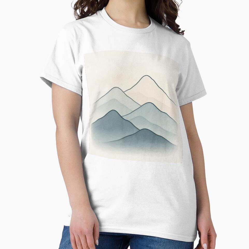 Minimalist Watercolor Mountain by Fernova T-Shirts, Hoodie, Sweatshirt | BlankRebels.com (Image 2)