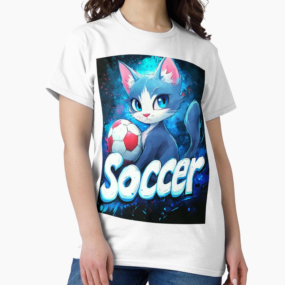 Vibrant Soccer Graffiti Cat by Gaming x Sports