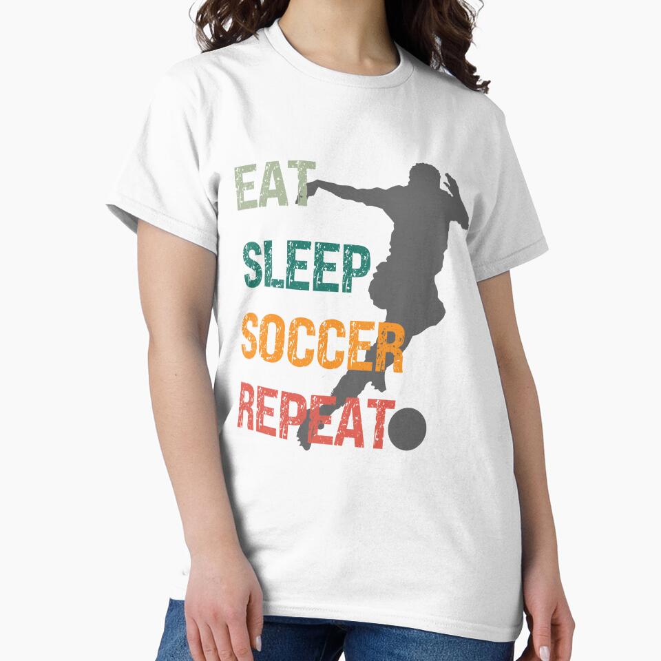 Eat Sleep Soccer Repeat Game Fan by PRINYOS