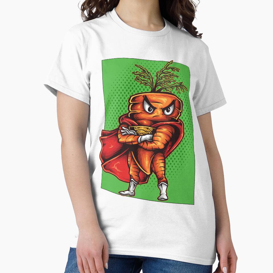 Foodie Superhero Angry Carrot by ProjectX23 T-Shirts, Hoodie, Sweatshirt | BlankRebels.com (Image 2)