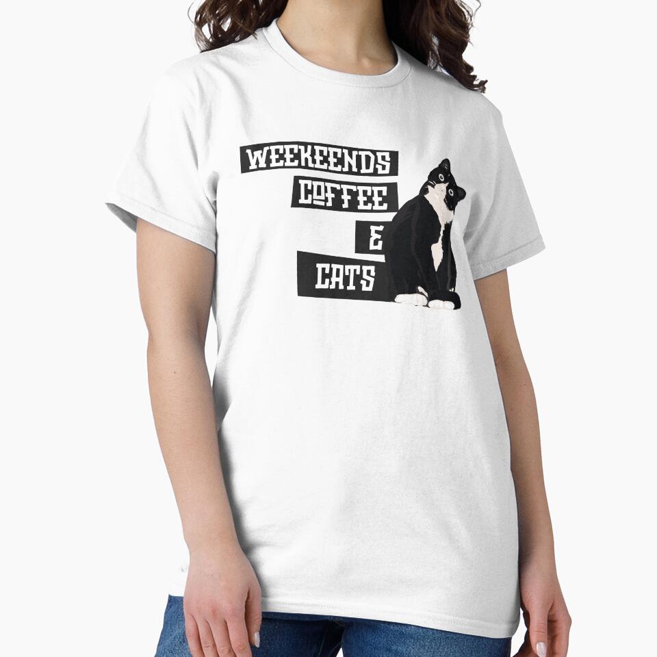 Weekends Coffee Cats Black Cat Coffee T-Shirts, Hoodie, Sweatshirt