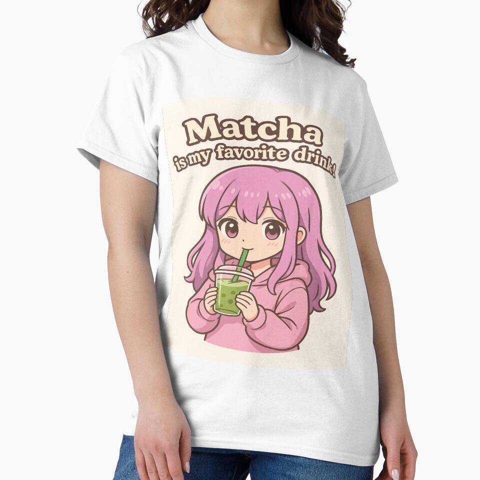 Matcha Anime Girl – Kawaii Style Art for Tea Lovers by Majd-makansi T-Shirts, Hoodie, Sweatshirt | BlankRebels.com (Image 2)