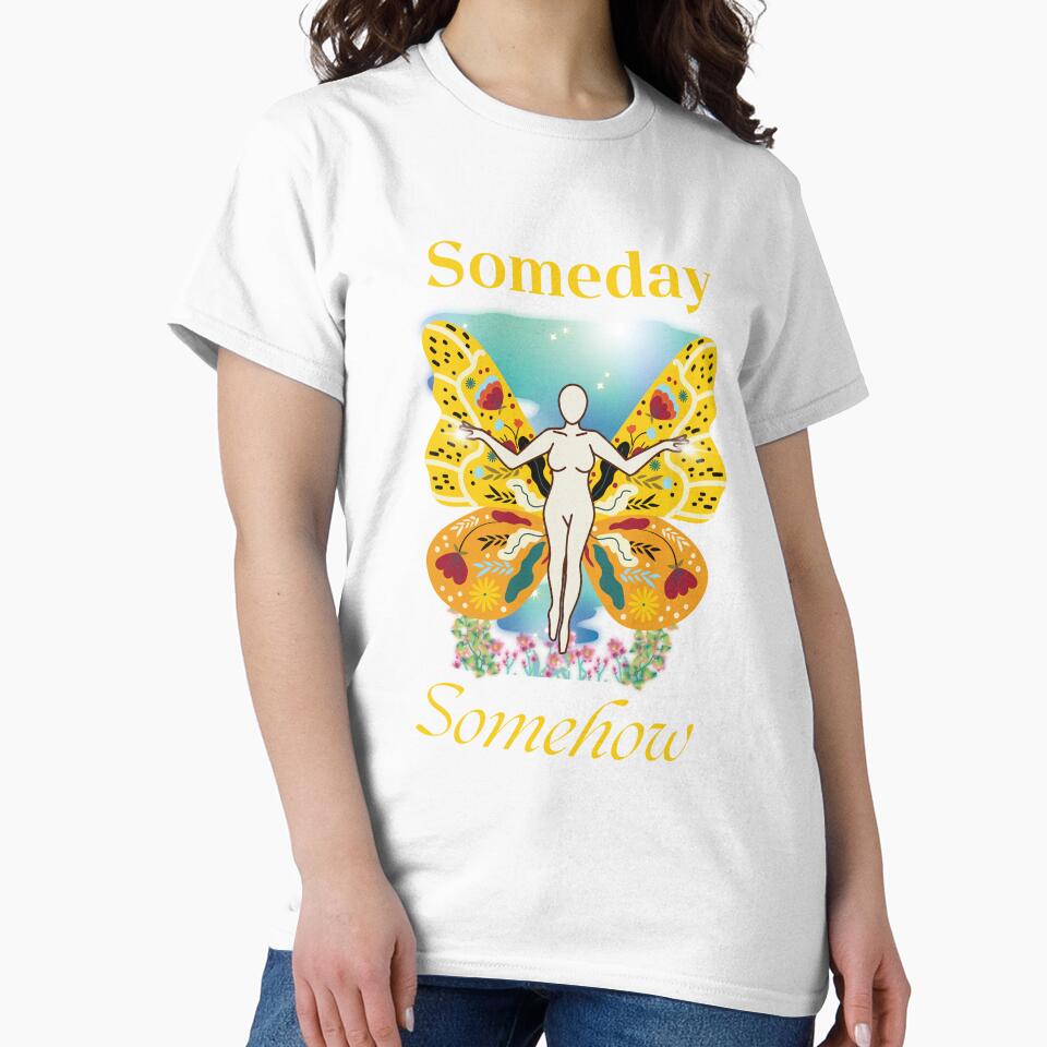 Someday, somehow- Bloom Y2K blue butterfly aesthetic by studioarchive T-Shirts, Hoodie, Sweatshirt (Image 2)