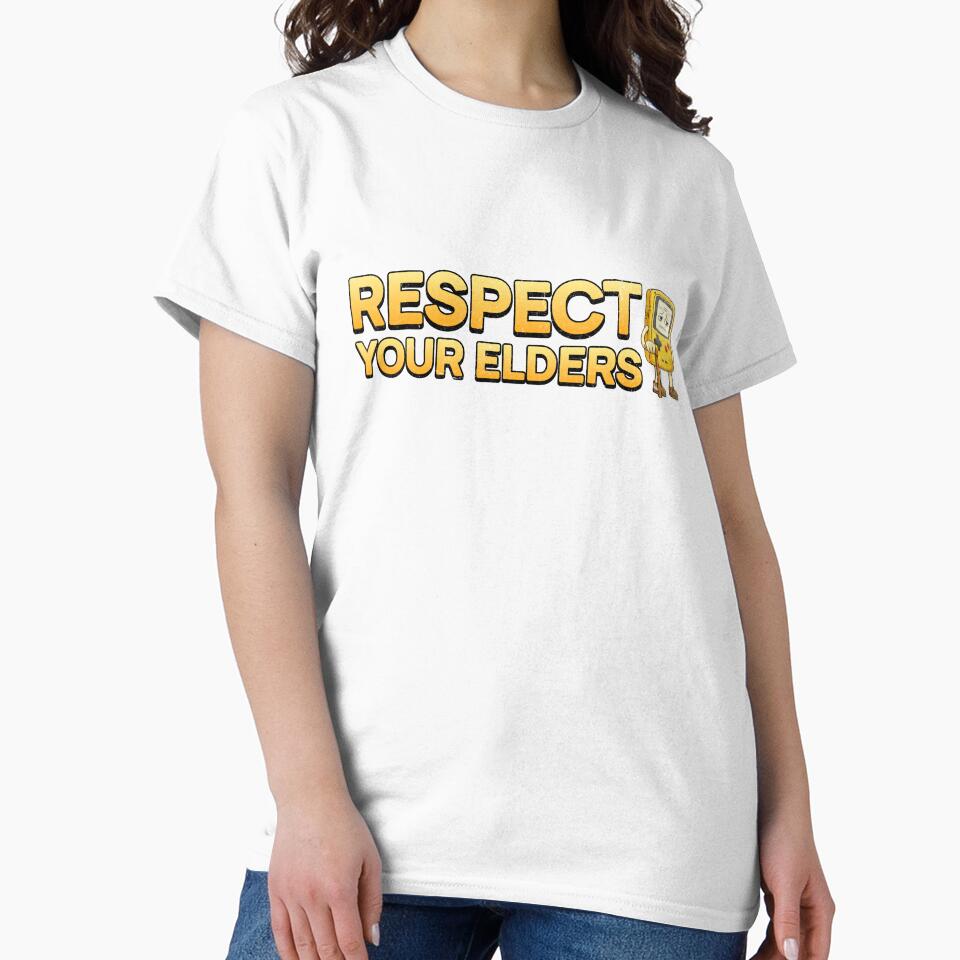 Respect Your Elders Gaming Control Retro – Minimal Retro Gaming Typography design by s.waniel1 T-Shirts,... (Image 2)