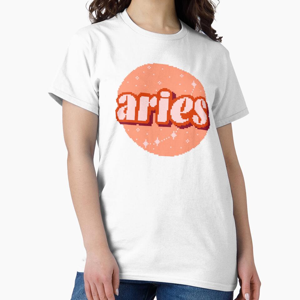 Retro Pixel Aries Astrology by zaykovadesigns T-Shirts, Hoodie, Sweatshirt | BlankRebels.com (Image 2)