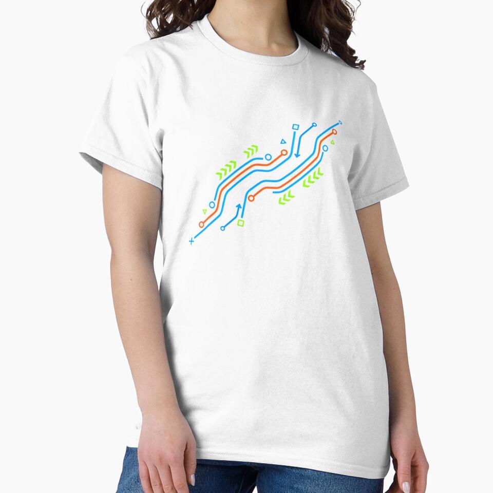 Gaming Flow Lines – Abstract Strategy & Control Illustration by VireonTees T-Shirts, Hoodie, Sweatshirt (Image 2)
