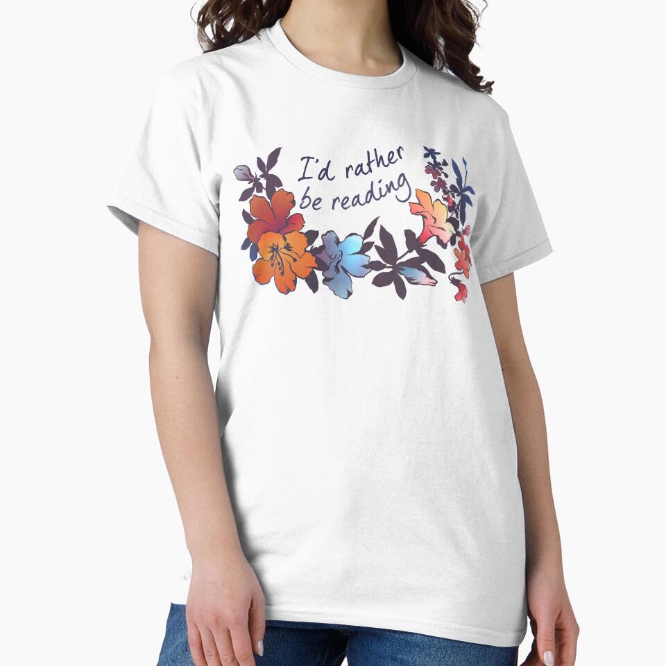 I'd Rather Be Reading by fabfeminist T-Shirts, Hoodie, Sweatshirt | BlankRebels.com (Image 2)