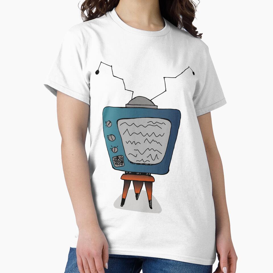 Funny Hand Drawn retro cartoon TV by DESPERATEANDY T-Shirts, Hoodie, Sweatshirt | BlankRebels.com (Image 2)