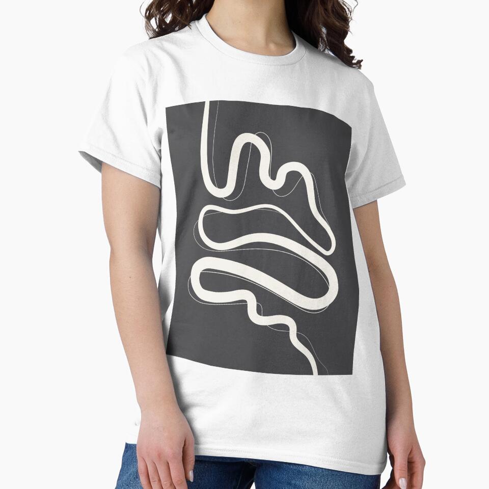 Minimalist Abstract Line Art 07-02 by PAPER MOON art & design T-Shirts, Hoodie, Sweatshirt | BlankRebels.com (Image 2)