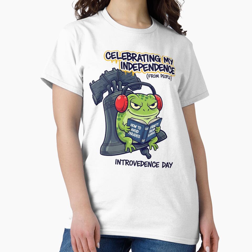 Introverted Independence Day Funny Frog by  Existential T-Shirts, Hoodie, Sweatshirt | BlankRebels.com (Image 2)