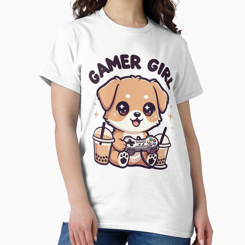 Dog Mom Gamer Girl – Cute Puppy Gaming Companion by GrumpySableye T-Shirts, Hoodie, Sweatshirt | BlankRebels.com (Image 2)