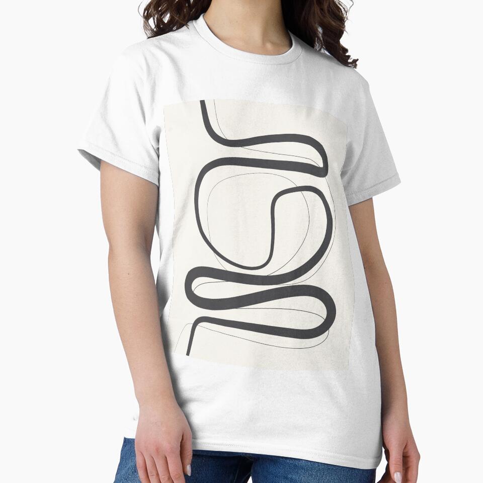 Minimalist Abstract Line Art 05-01 by PAPER MOON art & design T-Shirts, Hoodie, Sweatshirt | BlankRebels.com (Image 2)