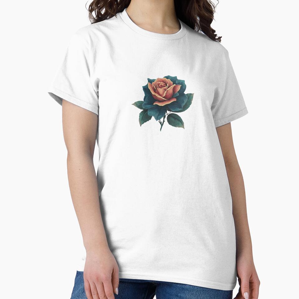 Artistic Rose Illustration – Vintage Floral Botanical Design by Anacond T-Shirts, Hoodie, Sweatshirt (Image 2)