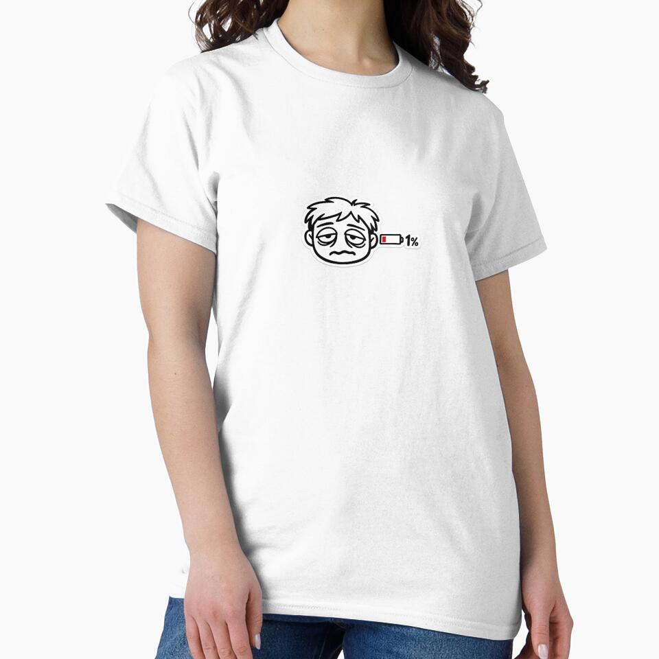 Exhausted Face Low Battery mood Sticker by Great world T-Shirts, Hoodie, Sweatshirt | BlankRebels.com (Image 2)