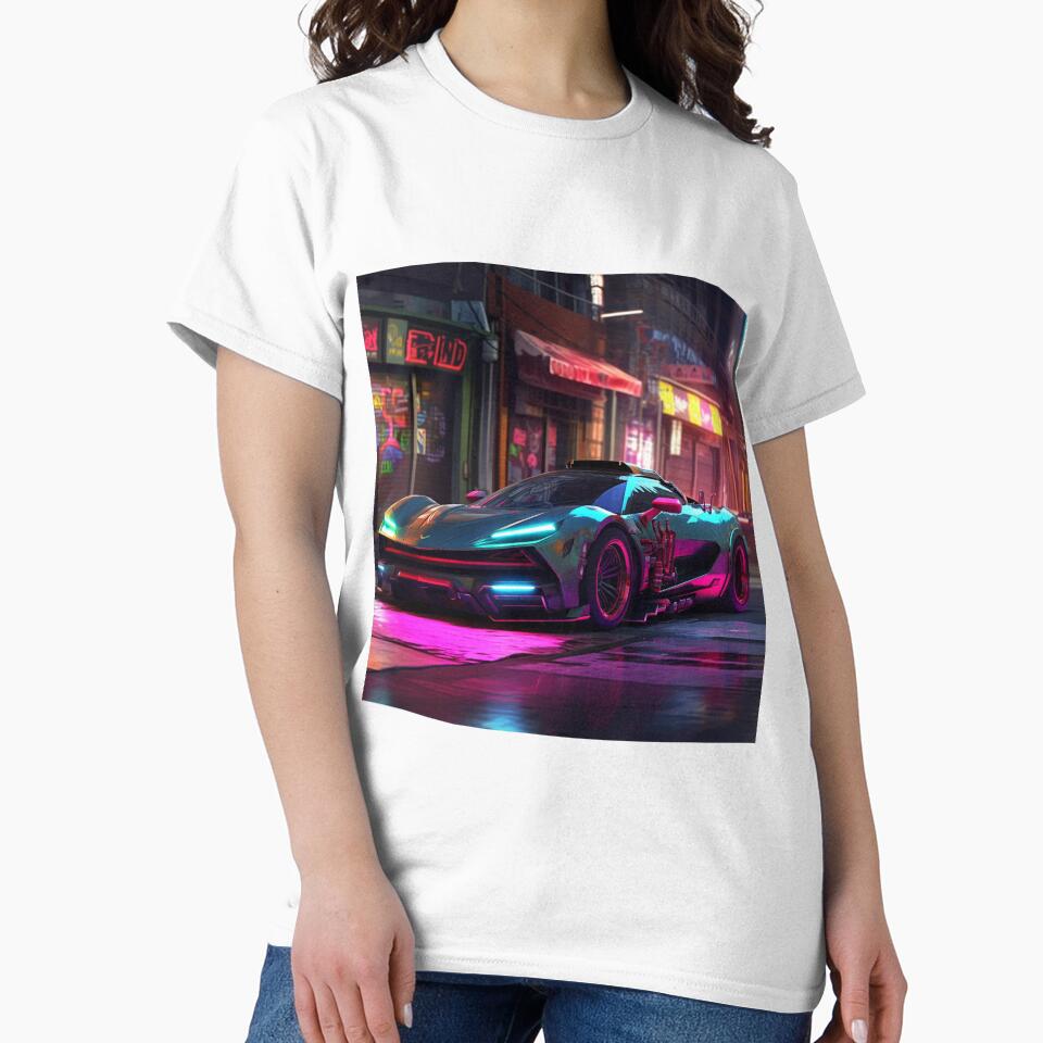 Cyberpunk Corvette 1 by santhiWalken T-Shirts, Hoodie, Sweatshirt | BlankRebels.com (Image 2)