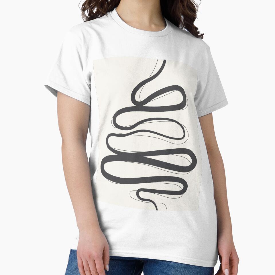 Minimalist Abstract Line Art 08-01 by PAPER MOON art & design T-Shirts, Hoodie, Sweatshirt | BlankRebels.com (Image 2)