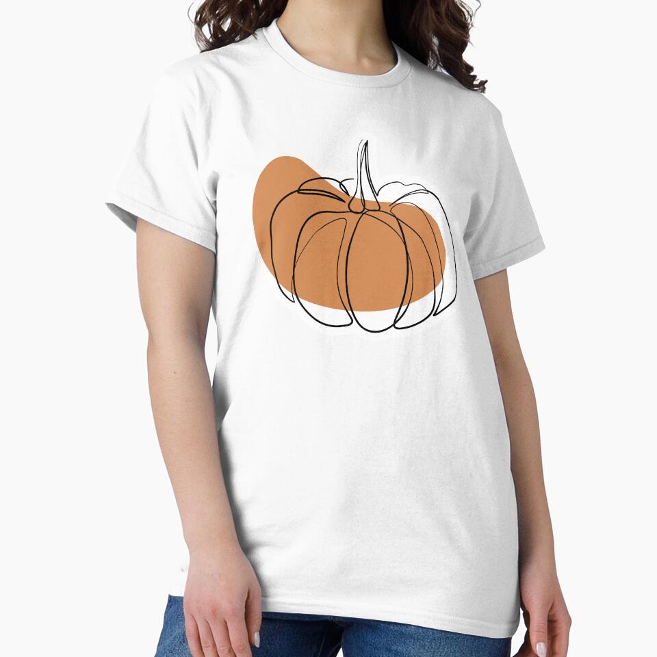 Pumpkin - Minimal line art by InspiRin T-Shirts, Hoodie, Sweatshirt | BlankRebels.com (Image 2)