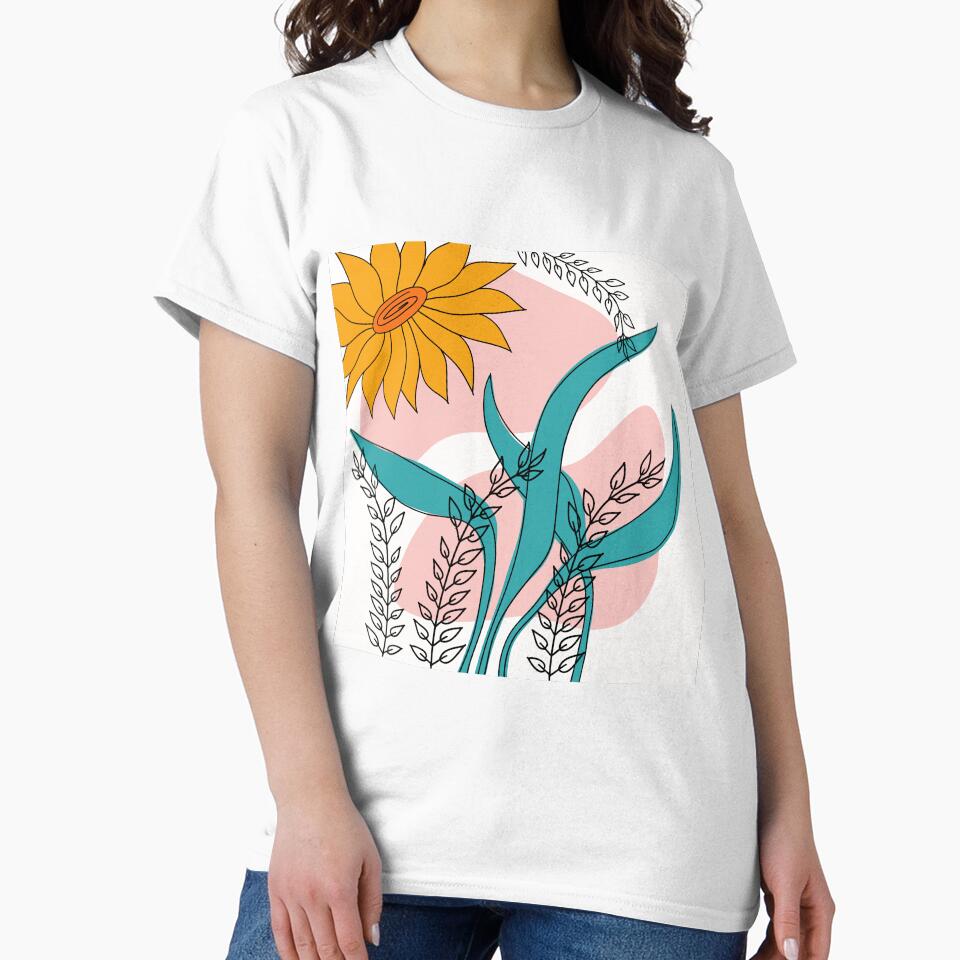 Botanical art with flower by kkanchan T-Shirts, Hoodie, Sweatshirt | BlankRebels.com (Image 2)