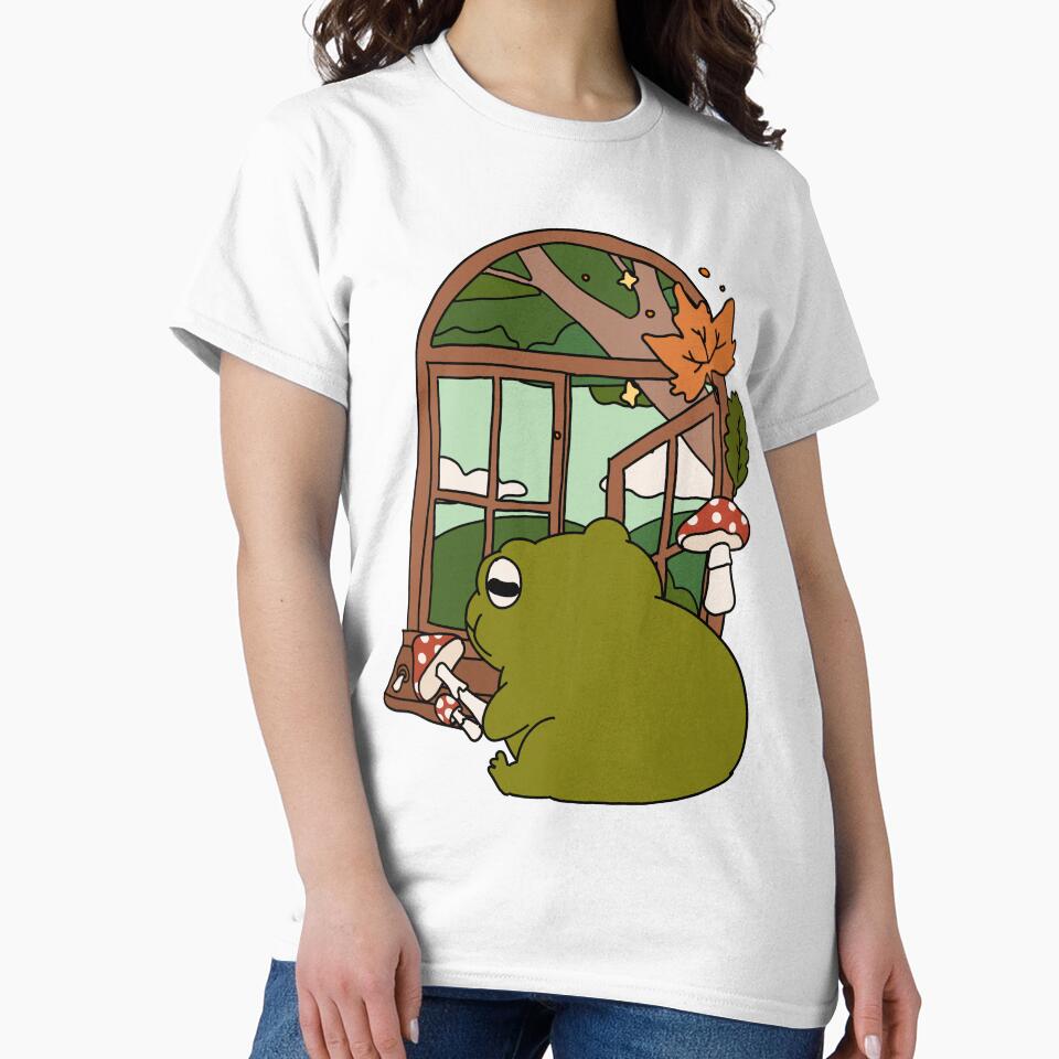 Cute Cottagecore Illustration Froggy Mushroom #2 by Annisa Yuwanda T-Shirts, Hoodie, Sweatshirt | BlankRebels.com (Image 2)