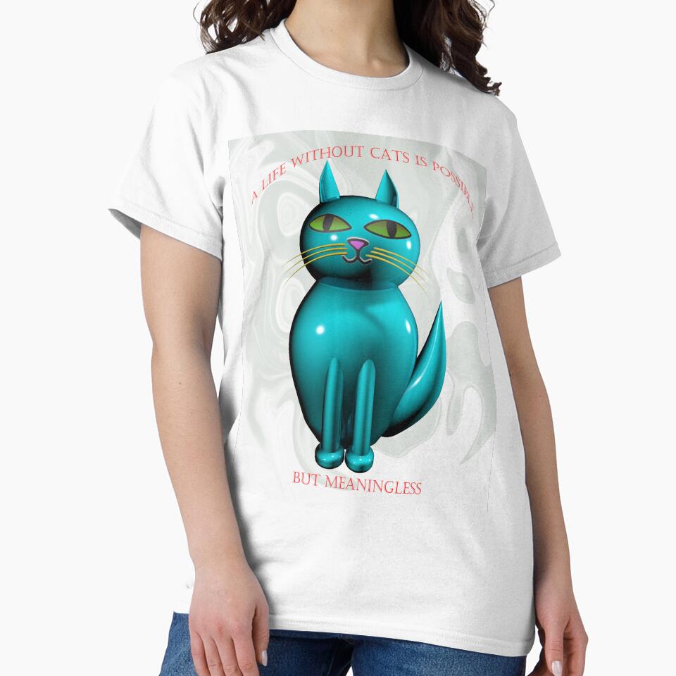 CAT IN BLUE by newgraphiks T-Shirts, Hoodie, Sweatshirt | BlankRebels.com (Image 2)