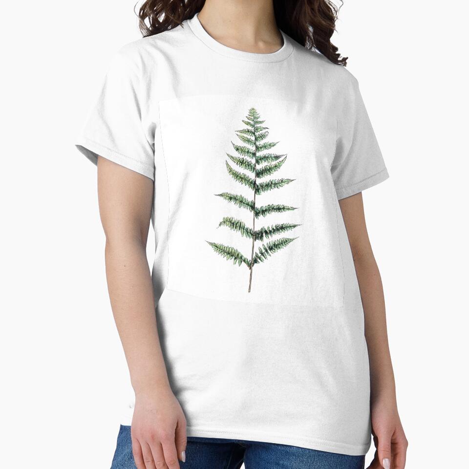 Forest Fern Pen and Watercolor Portrait by Nathan Graves Art T-Shirts, Hoodie, Sweatshirt | BlankRebels.com (Image 2)