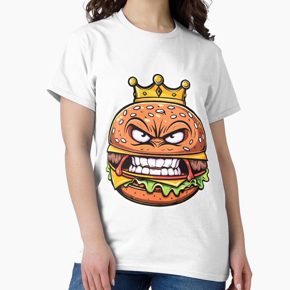 Angry Cheese Burger King by shortie-aiart T-Shirts, Hoodie, Sweatshirt | BlankRebels.com (Image 2)