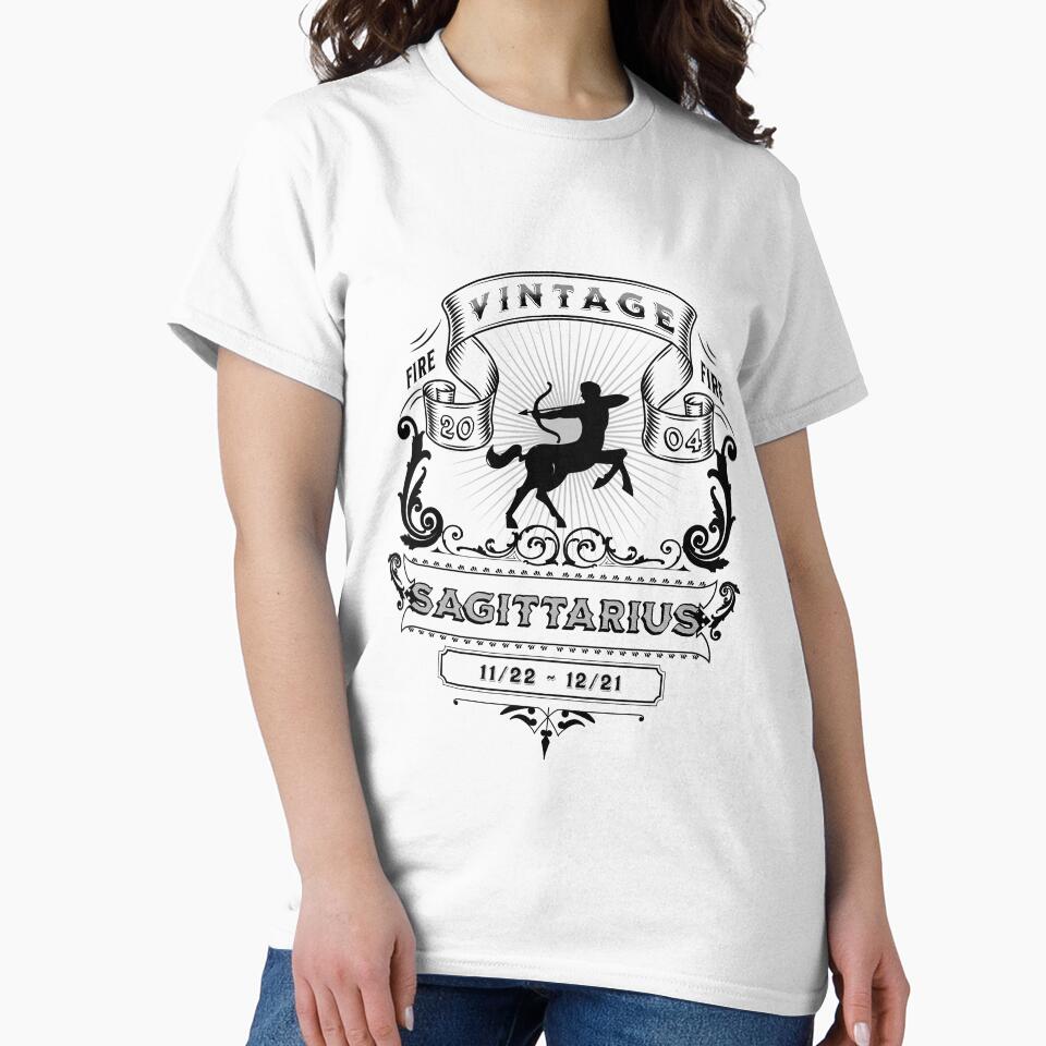 The Zodiac Sign of Sagittarius Black and White 2004 by rhombusOnion T-Shirts, Hoodie, Sweatshirt | BlankRebels.com (Image 2)