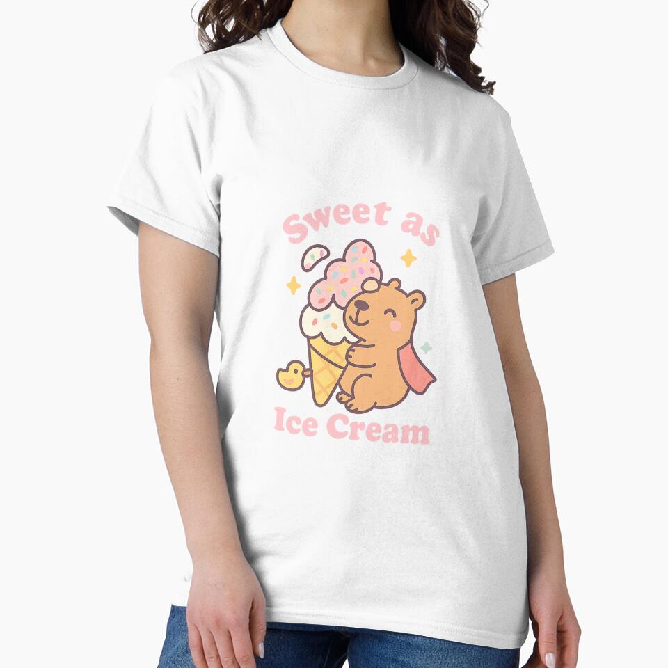Cute Capybara Hugging Ice Cream Cone by MacBuddy T-Shirts, Hoodie, Sweatshirt | BlankRebels.com (Image 2)