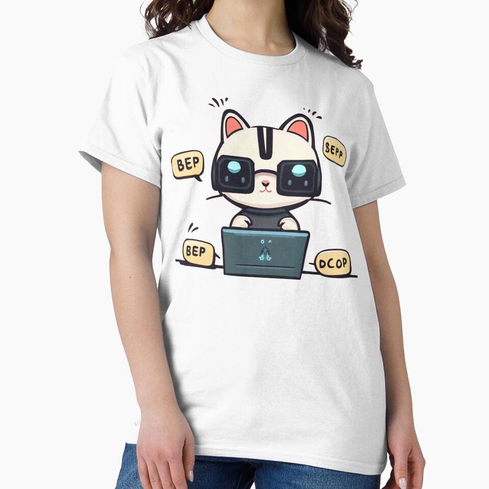 Programmer cat beep boop coding V2 by HipsterAnimals T-Shirts, Hoodie, Sweatshirt | BlankRebels.com (Image 2)
