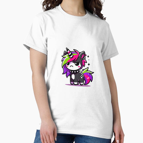 "Punk Attitude" - The Emo Grumpy Unicorn by 3DAF T-Shirts, Hoodie, Sweatshirt | BlankRebels.com (Image 2)