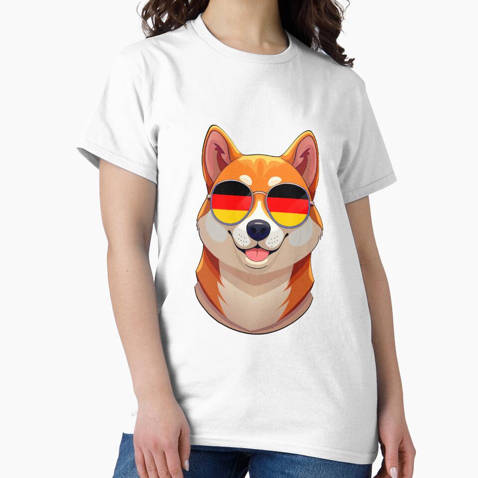 Vintage Patriotic Shiba Inu German Flag by DreamBrushy