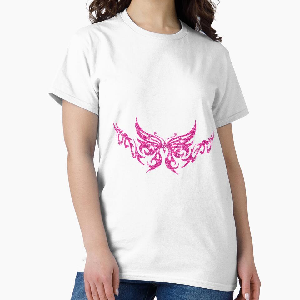 y2k butterfly tramp stamp print by Toni C T-Shirts, Hoodie, Sweatshirt | BlankRebels.com (Image 2)
