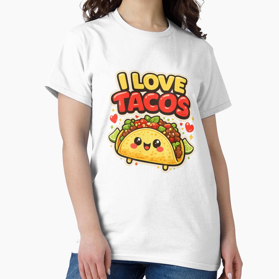I Love Tacos Cute Mexican Food Lover by Gift Phrase Studio