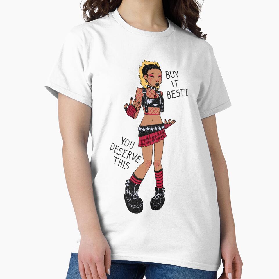 Red Punk Alt Blonde Girl | Alt Indie Digital Illustration by Irrelevant Grrl T-Shirts, Hoodie, Sweatshirt (Image 2)