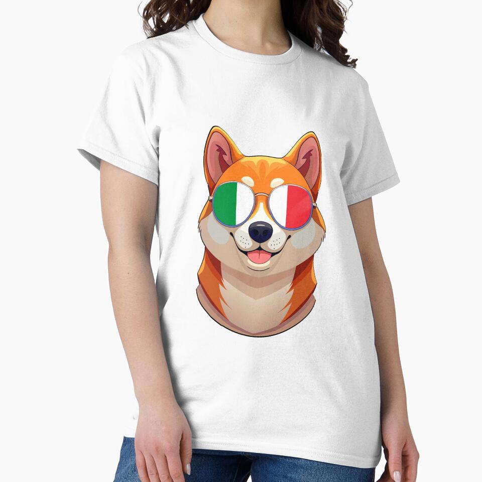 Patriotic Shiba Inu Italian Flag - Full Design by DreamBrushy