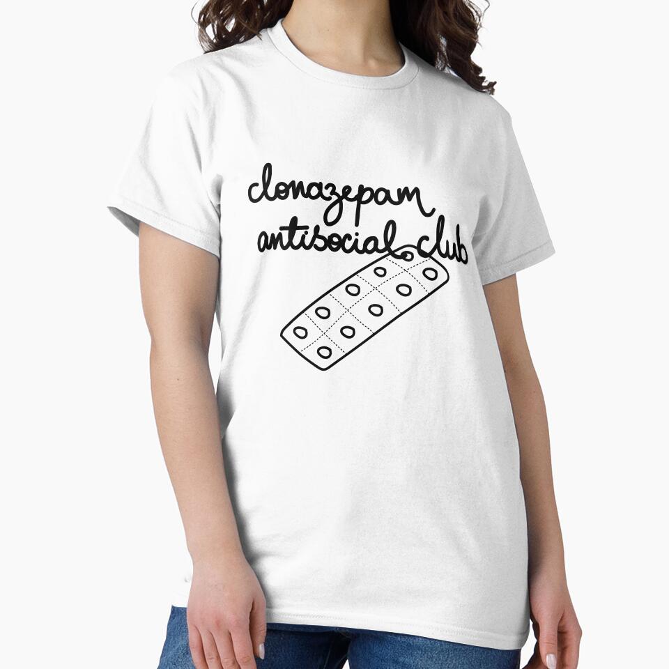 Clonazepam Antisocial Club by ABitterPeculiar T-Shirts, Hoodie, Sweatshirt | BlankRebels.com (Image 2)