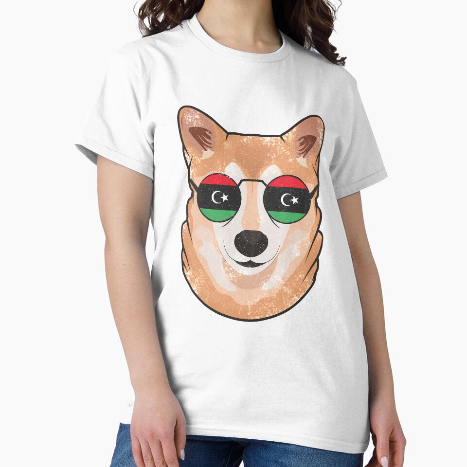 Vintage Patriotic Shiba Inu Libyan Flag by feether-store