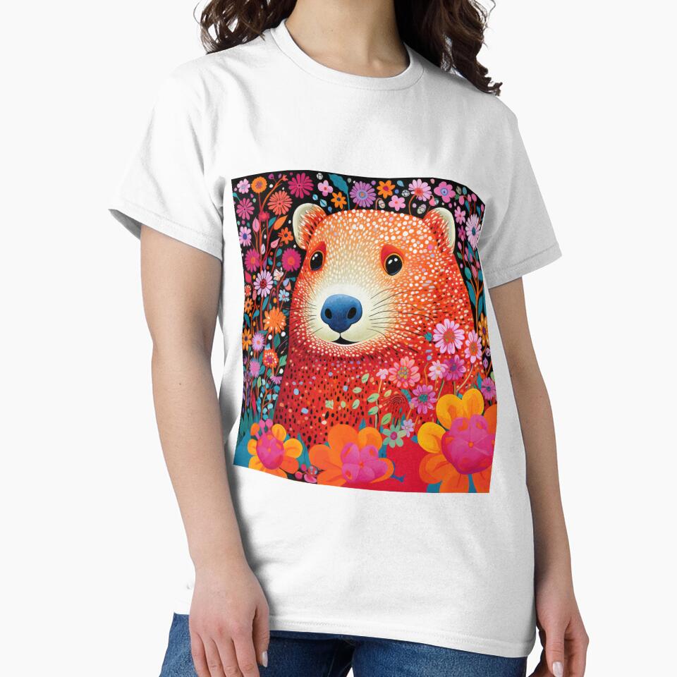 Capybara with Spring Flowers by GulDesignCo T-Shirts, Hoodie, Sweatshirt | BlankRebels.com (Image 2)
