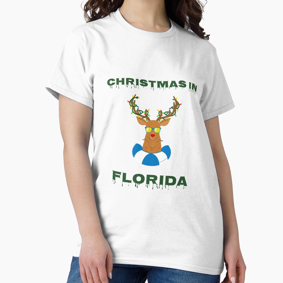 Christmas in Florida Reindeer Version by Chai's Wonderland T-Shirts, Hoodie, Sweatshirt | BlankRebels.com (Image 2)