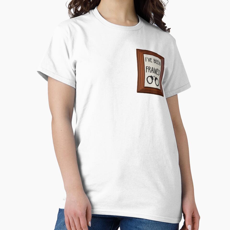 “I’ve been framed” pun sticker by CreepyKretins.