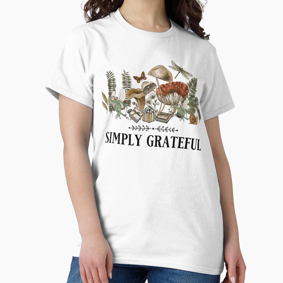 Cottage Core Aesthetics With Frog, Mushroom and Floral Print Design. Thanksgiving Gratitude With Modern Old... (Image 2)