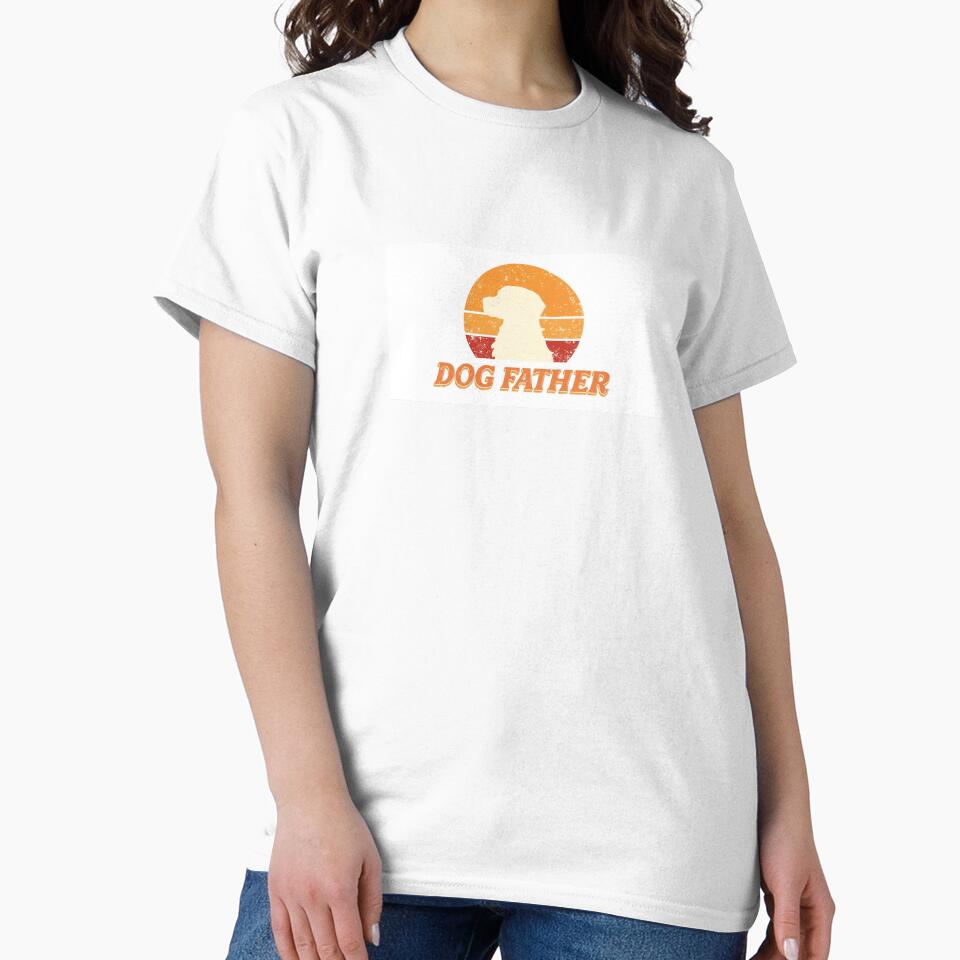 Vintage 70s Dog Father Sunset - Golden Retriever Silhouette by shibuya_westin T-Shirts, Hoodie, Sweatshirt (Image 2)
