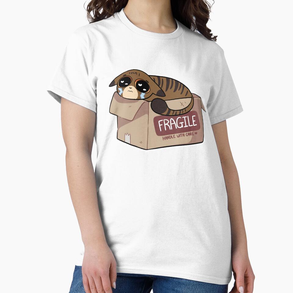 Fragile Handle with Care! (brown tabby cat) by sarakayy T-Shirts, Hoodie, Sweatshirt | BlankRebels.com (Image 2)