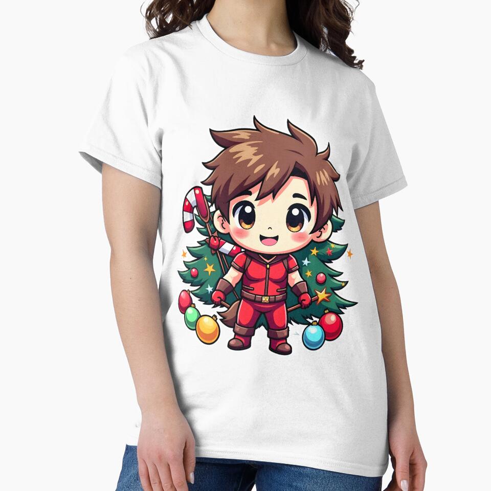 Festive Chibi Hero Christmas - Cute Holiday Superhero Art by IMMIX Store T-Shirts, Hoodie, Sweatshirt (Image 2)