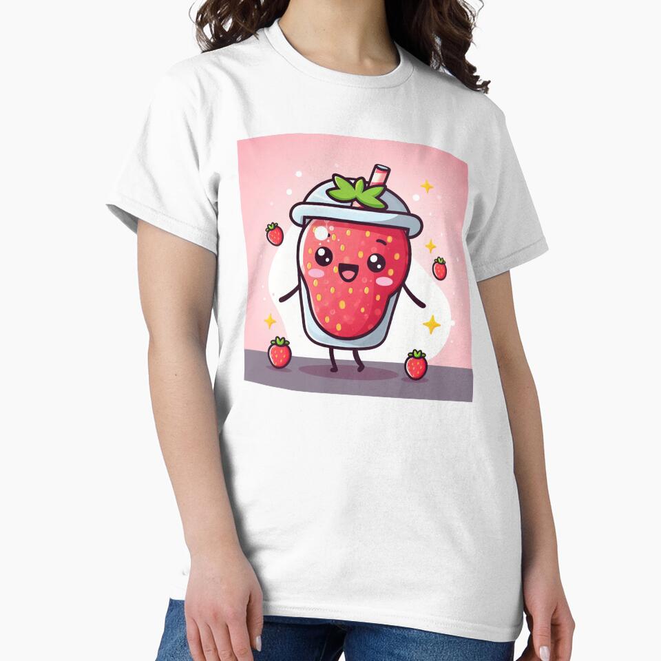Stawberry in a bubble tea cup strawberry boba by SaraDatCool T-Shirts, Hoodie, Sweatshirt | BlankRebels.com (Image 2)